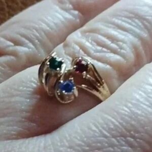 Gold-plated Mother's ring. yellow
